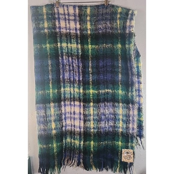 Vintage Macnab Mohair Plaid Travel‎ Rug Scotland 46x68
